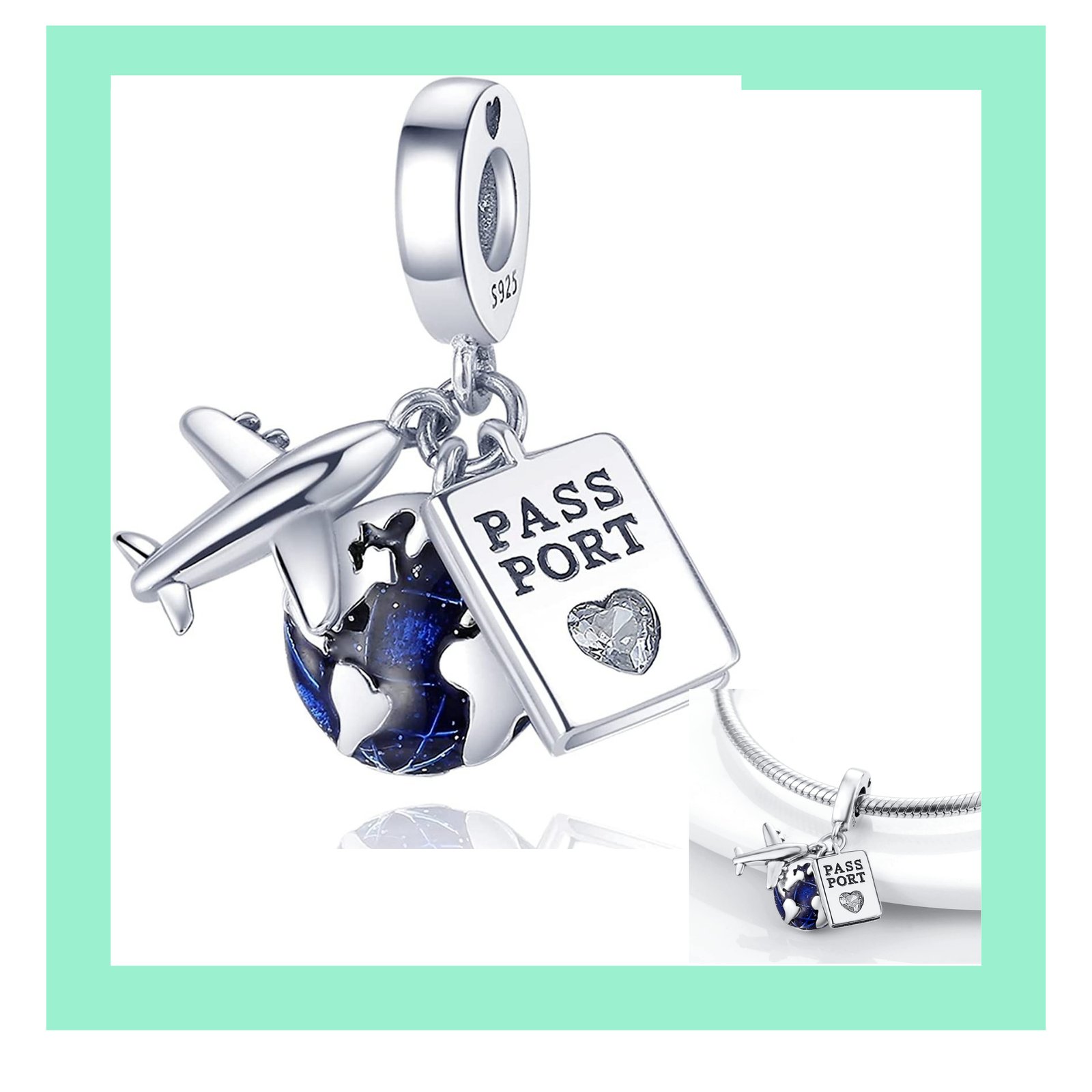 Passport travel holiday charm