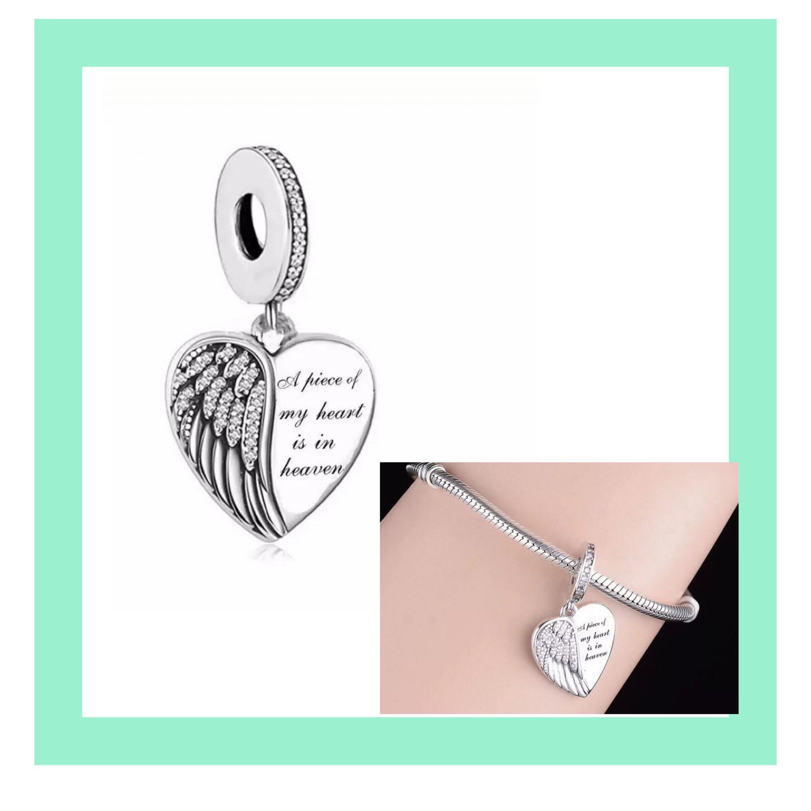 Angel Wings dangle charm