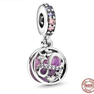 GLITTERING INFINITY HEARTS & STAR DANGLE CHARM 1
