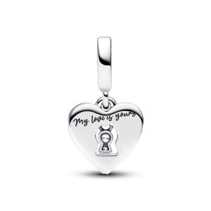 Red Heart & Keyhole Double Dangle