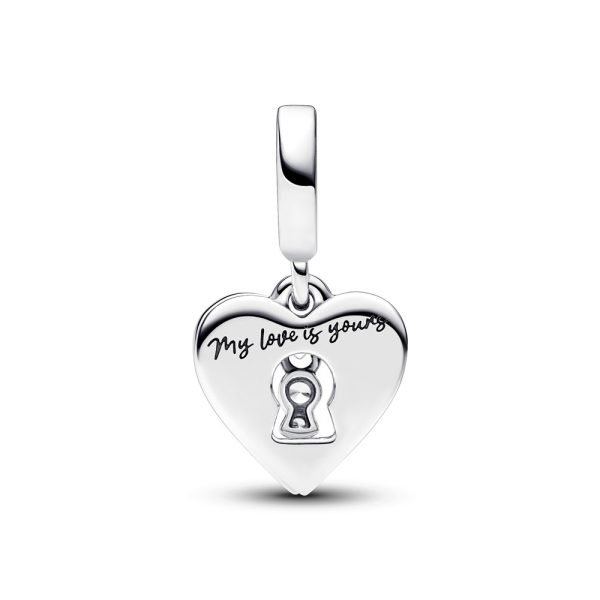 Red Heart & Keyhole Double Dangle