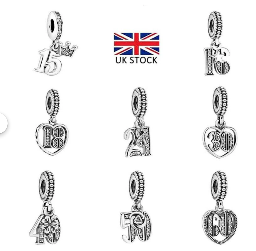 Birthday dangle charm
