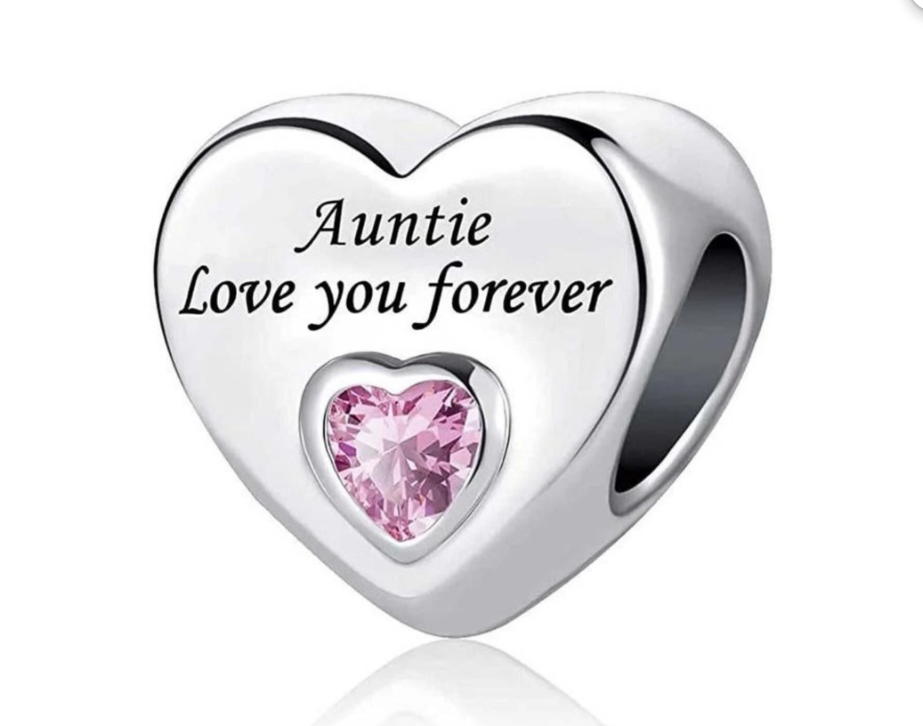 Auntie love you forever charm