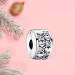 Heart sparkling silver charm