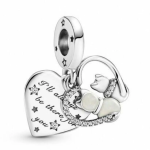 CATS AND Dog heart charm