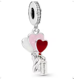 Birthday Balloon heart charm