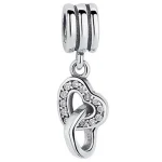 INTERLOCKING HEARTS SILVER charm