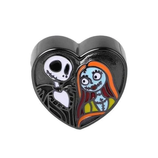 Jack and Sally Skull heart