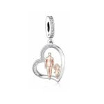 Father Daughter Heart charm